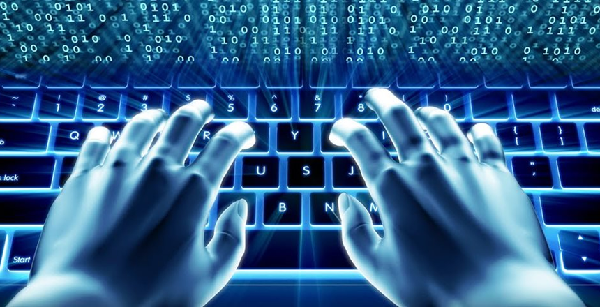 it's an IT image is a hand type in a keyboard 