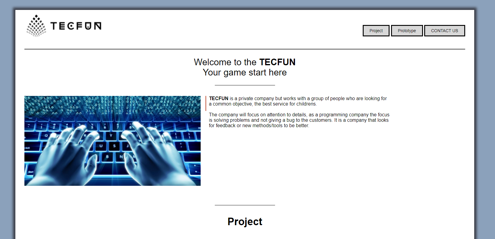 Tecfun webpage